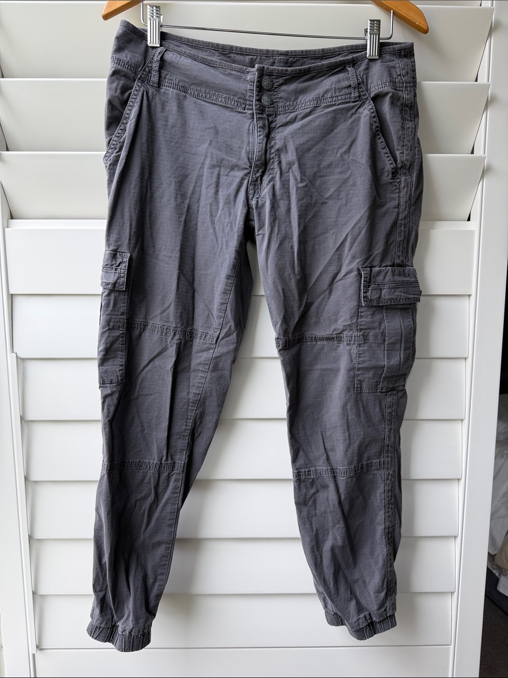 prAna Women's Charcoal Ripstop Cargo Ankle Pants